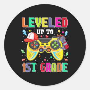 Sticker Rond Niveau Atteint 1re Année Élève Garçon Jour 1 Ck Po