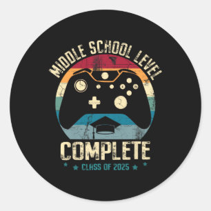 Sticker Rond Niveau Collège Joueur Complet Cl De 2025 Diplômé