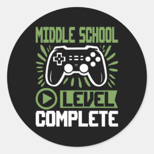 Sticker Rond Niveau Collège Joueur Complet Cl De 2025 Diplômé
