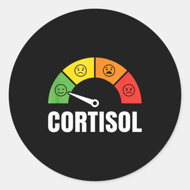 Sticker Rond Niveau de cortisol bas indicateur d'humeur calme m (Devant)