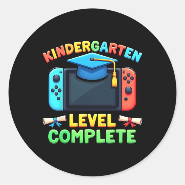 Sticker Rond Niveau de la maternelle Graduation complète Cl 202 (Devant)