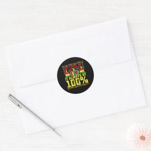 Sticker Rond Niveau de noirceur Juneteenth Histoire noire