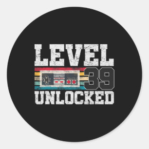 Sticker Rond Niveau &#; Débloqué &#; Cadeau pour ans Joueur d