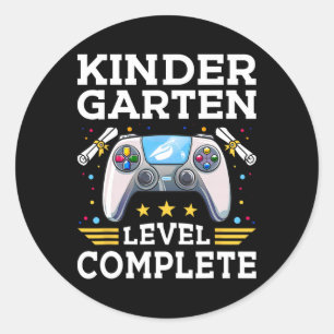 Sticker Rond Niveau Gardergarten Complet Gamer Kids Cl De 2025