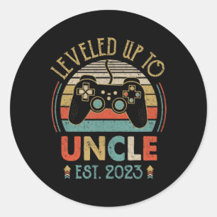 Sticker Rond Niveau Jusqu'À Oncle 2023 Jeu Vidéo Promu À Un