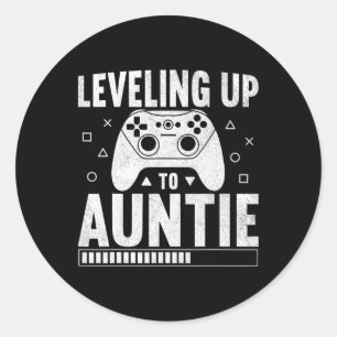 Sticker Rond Niveau Jusqu'À Tante Jeu Vidéo Par