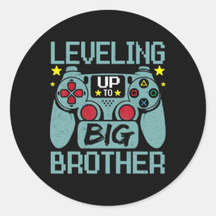 Sticker Rond Niveau supérieur à grand frère promu grand frère L