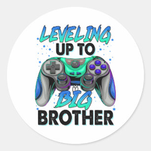 Sticker Rond Niveau supérieur pour grand frère joueur de jeu vi