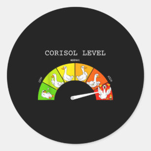 Sticker Rond Niveaux de cortisol bas meme de niveau de cortisol