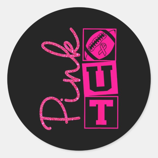 Sticker Rond Nk Out Breast Cancer Awareness Football Srts Men C (Devant)