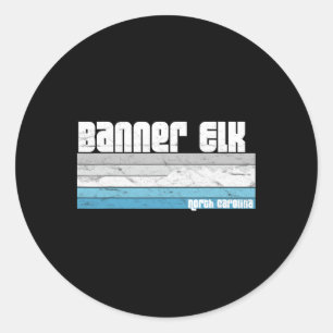 Sticker Rond Nner Elk Caroline Du Nord Nc Caroline Du Nord Ski