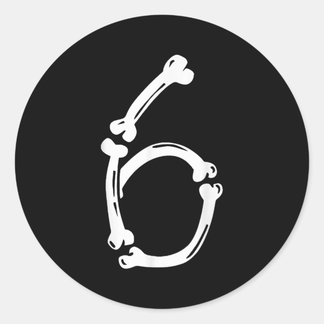 Sticker Rond No 6 Couple Costume Duo 67 Six Seven Meme Funny 6  (Devant)