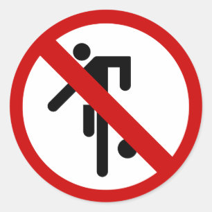 Sticker Rond NO Ball Games ⚠ Thai Park ⚠