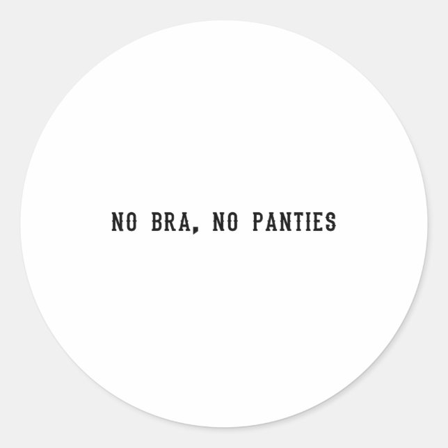 Sticker Rond No Bra No Panties Funny Adult Womens  (Devant)