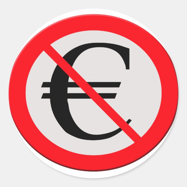 Sticker Rond No Euro (Devant)