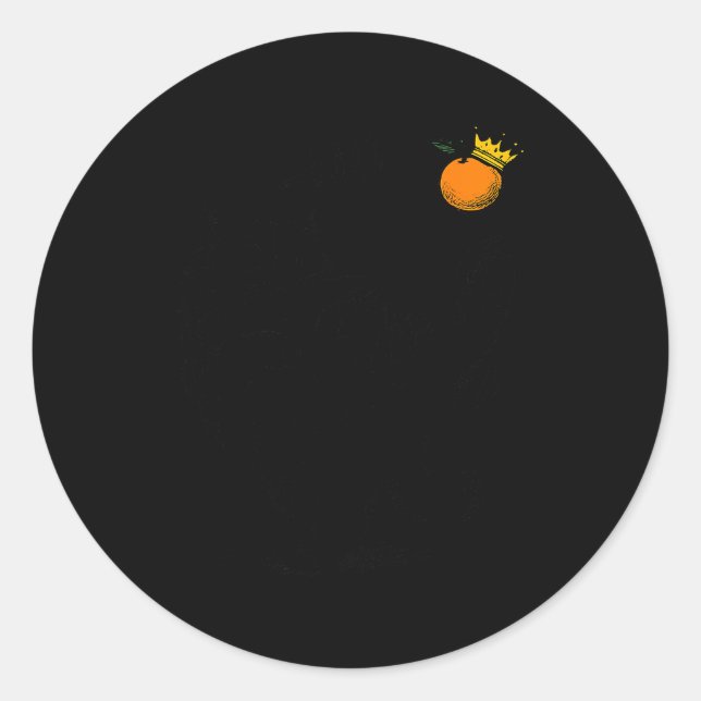 Sticker Rond No Kings In America Black Cat Funny Litical Meme F (Devant)