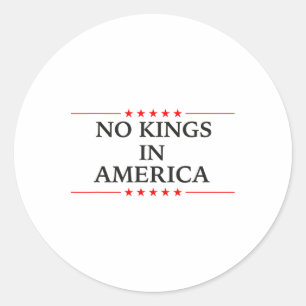 Sticker Rond No Kings In America Flag Protest Save Democracy 15
