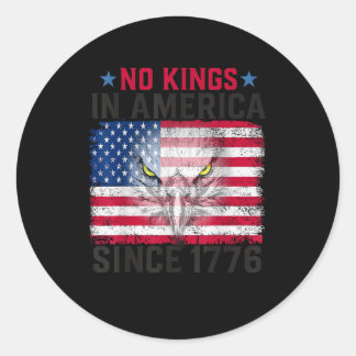 Sticker Rond No Kings In America Since 1776 Freedom Creative De