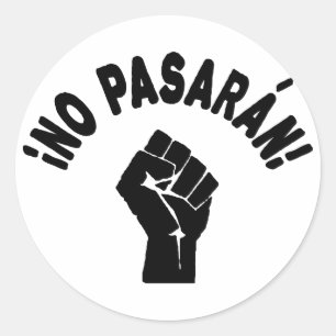 Sticker Rond No Pasaran - Ils ne passeront pas