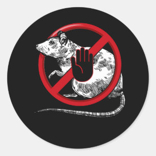 Sticker Rond No Rat Sign Stop Snitching Pest Control Novo Cool