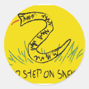 Sticker Rond No Step On Snek Gadsden