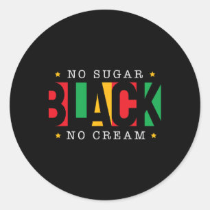 Sticker Rond No Sugar Black No Cream JunetDix Black History M