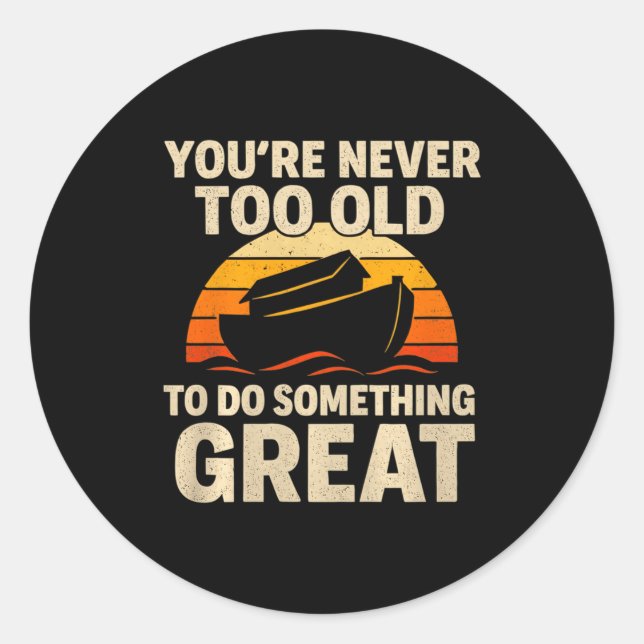 Sticker Rond Noah Ark Church Travel Christian Faith You're Neve (Devant)