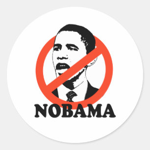 STICKER ROND NOBAMA