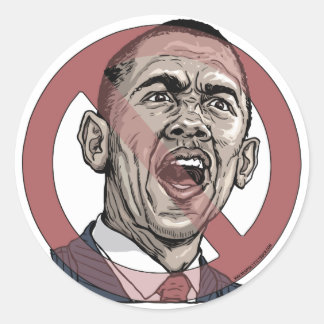 Sticker Rond Nobama Anti Obama Cercle Slash Gear