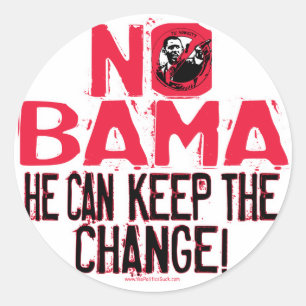 Sticker Rond Nobama gardent le changement