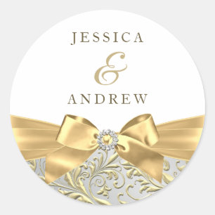 Sticker Rond Noces de mariage Engagement Anniversaire Feuille d