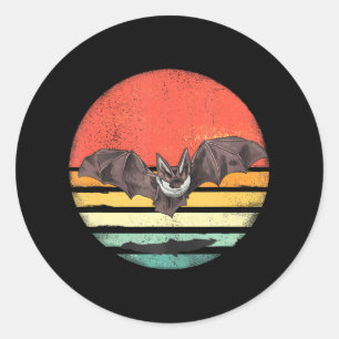 Sticker Rond Nocturne de chauve-souris Animaux Faune Mammifère 