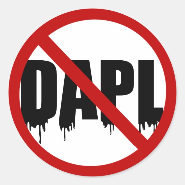 Sticker Rond #NoDAPL (Devant)