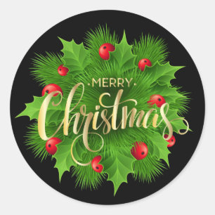 Sticker Rond Noël 