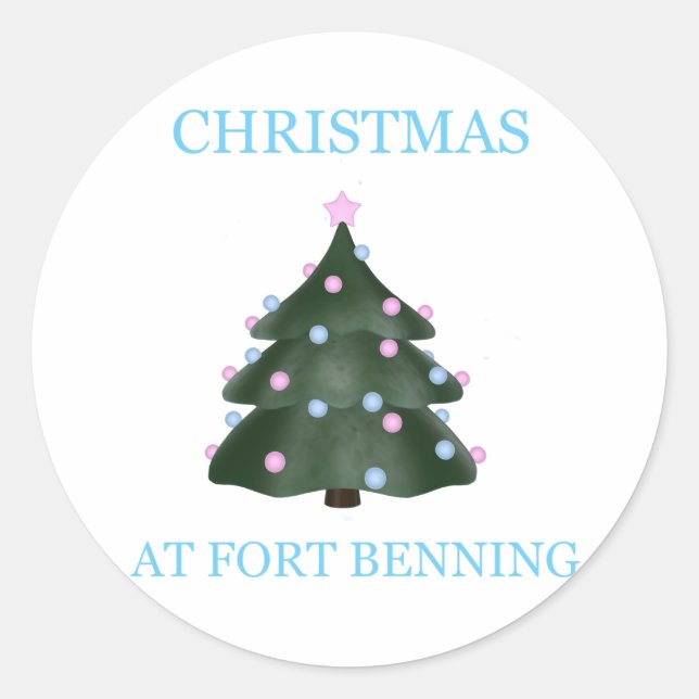 Sticker Rond Noël À Fort Benning 9 (Devant)