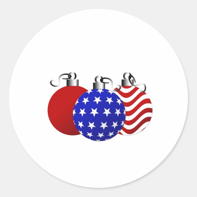 Sticker Rond Noël américain (Devant)