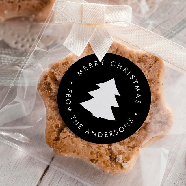 Sticker Rond Noël aux pins (Créateur téléchargé)