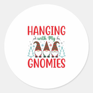 Sticker Rond Noël avec mes Gnomes Gnome de Noël