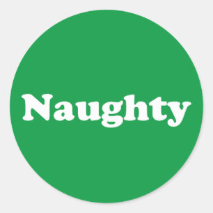 Sticker Rond Noël blanc et vert coquin