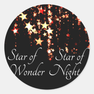 Sticker Rond Noël Carol Star of Wonder Star of Night