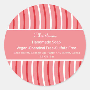 Sticker Rond Noël Chocolat rose fait main beauté savon