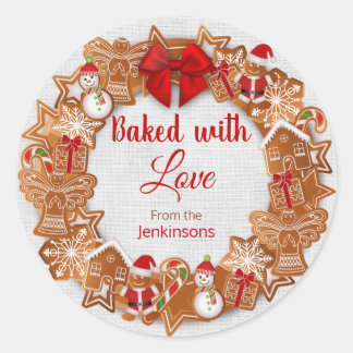Sticker Rond Noël - Cuit avec amour