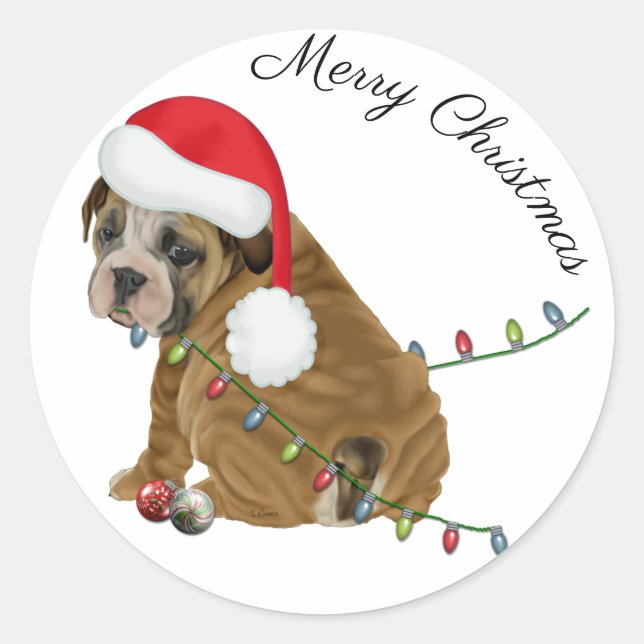 Sticker Rond Noel de Chippon Anglais (Devant)