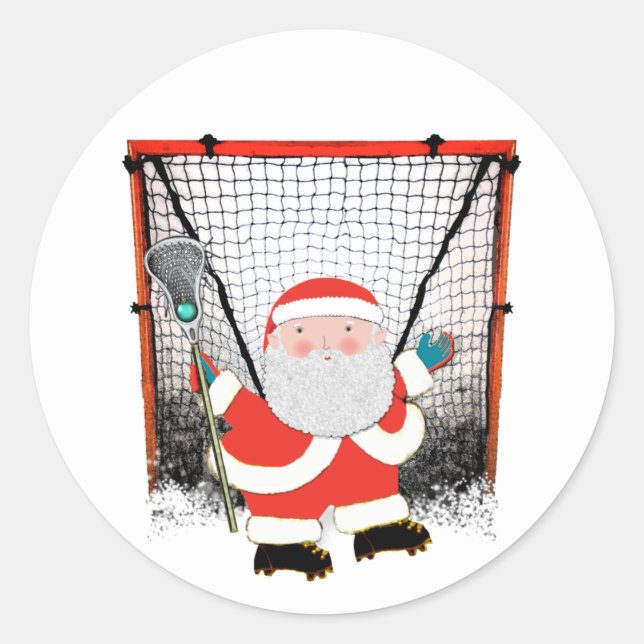 Sticker Rond Noël de crosse canadienne (Devant)