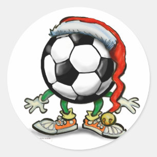 Sticker Rond Noël de football