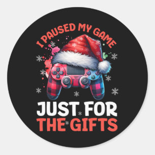 Sticker Rond Noël de joueur Jeux vidéo Garçons Chris