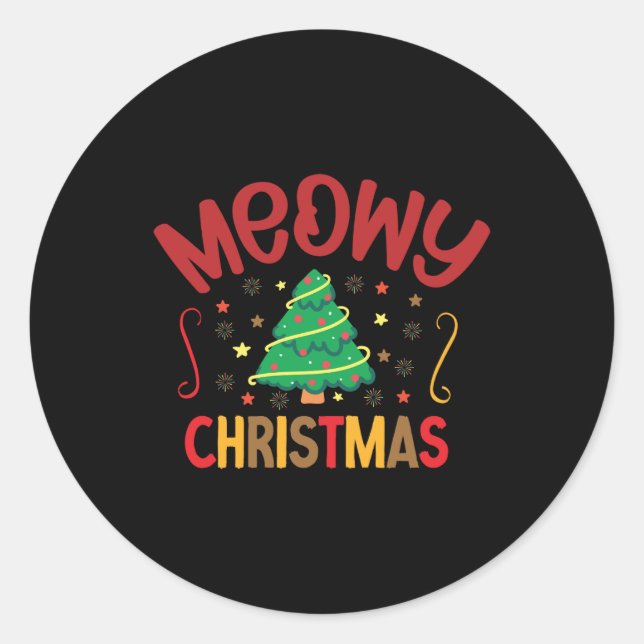 Sticker Rond Noël de Noël de Noël (Devant)