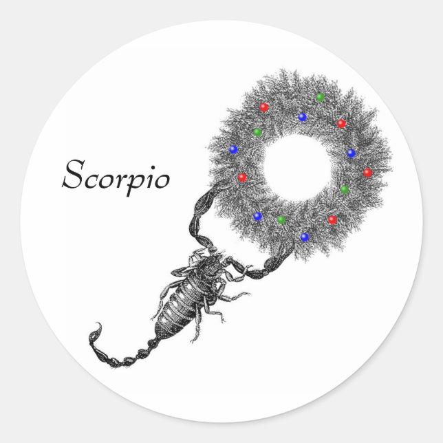 Sticker Rond Noël de Scorpion (Devant)