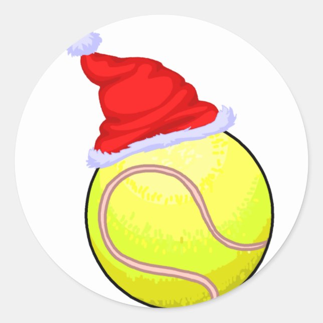 Sticker Rond Noël de tennis (Devant)