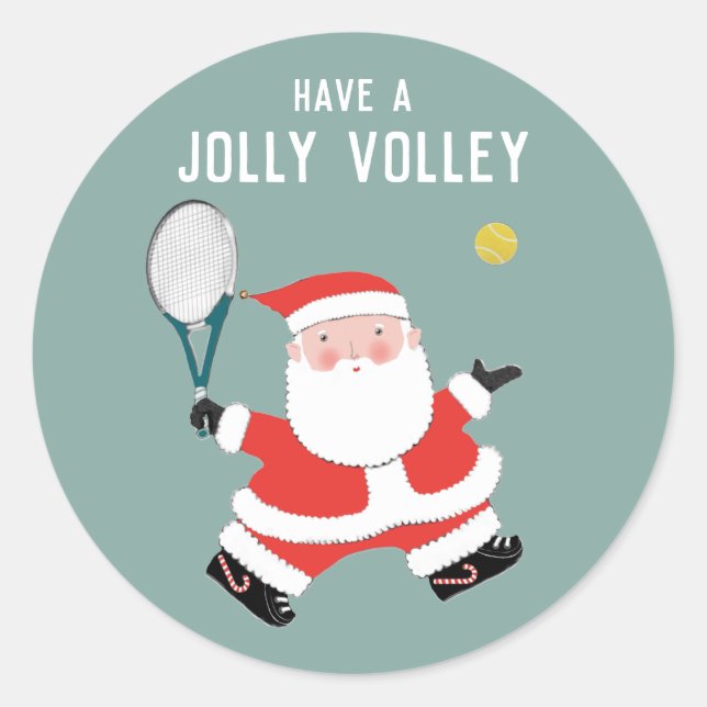 Sticker Rond Noël de tennis (Devant)